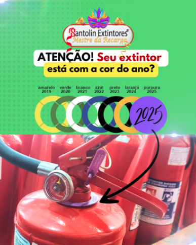 Atenção! O seu extintor com a cor do ano?
